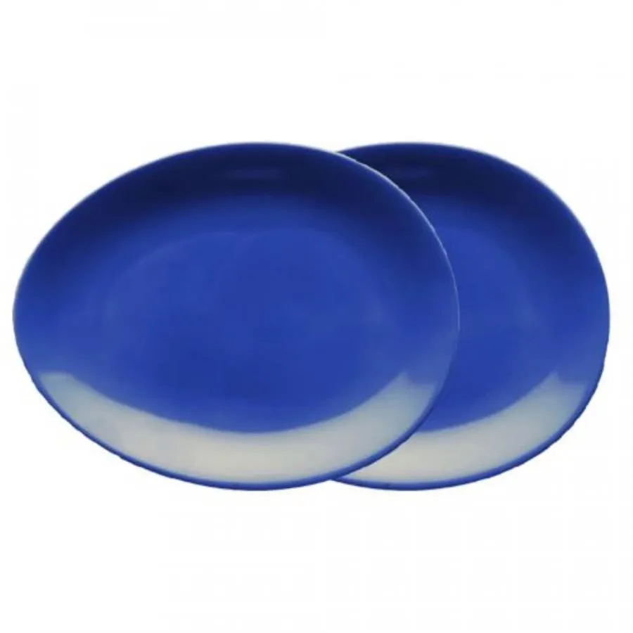 Luigi Colani Porzellan Tellerset 2 tlg. blau