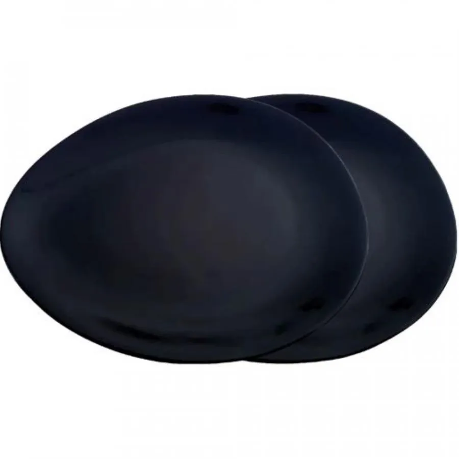 Luigi Colani Porzellan Teller Set 2 tlg. schwarz