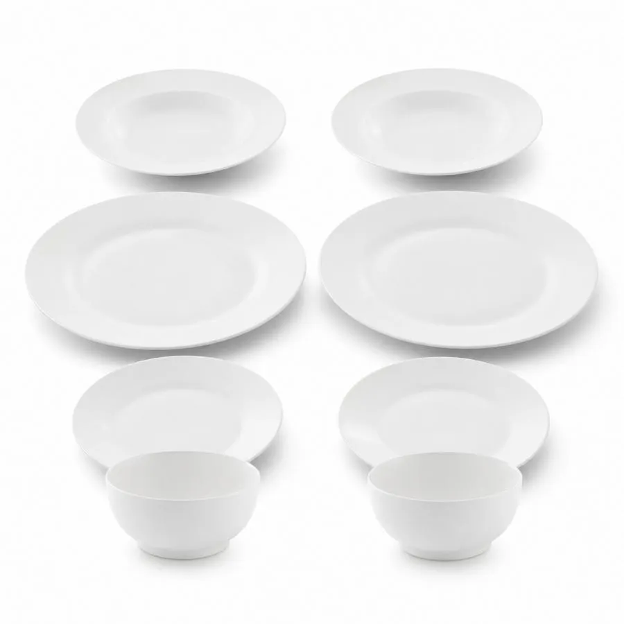 Speiseservice Essenziale 8-teilig für 2 Personen · weiß