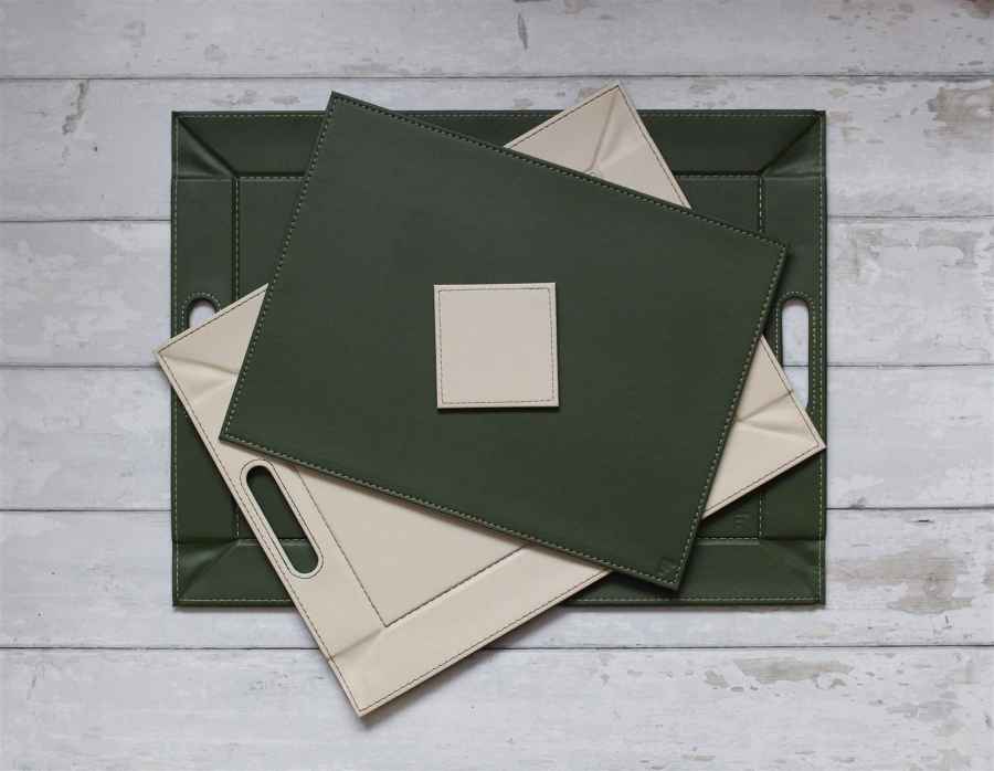 DUO - Wendetablett, Olive/Elfenbein, klein DUO - Wendetablett, Olive/Elfenbein, klein