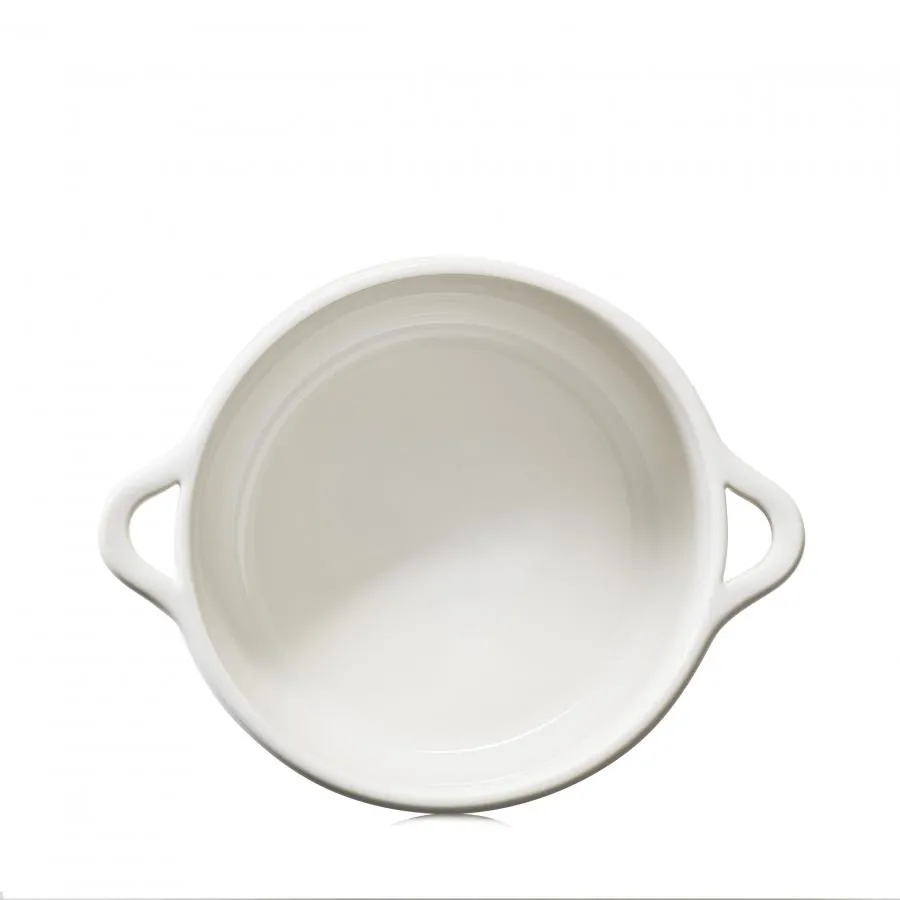 RUNDE OFENKASSEROLLE 19 CM OHNE DECKEL Alabaster Weiss RUNDE OFENKASSEROLLE 19 CM OHNE DECKEL Alabaster Weiss