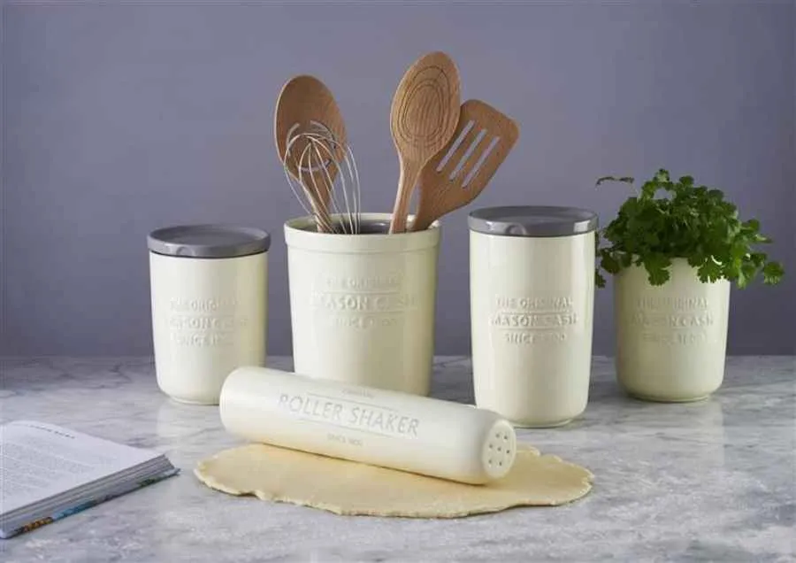 Utensilienbehälter 2in1 aus Steingut Utensilienbehälter 2in1 aus Steingut