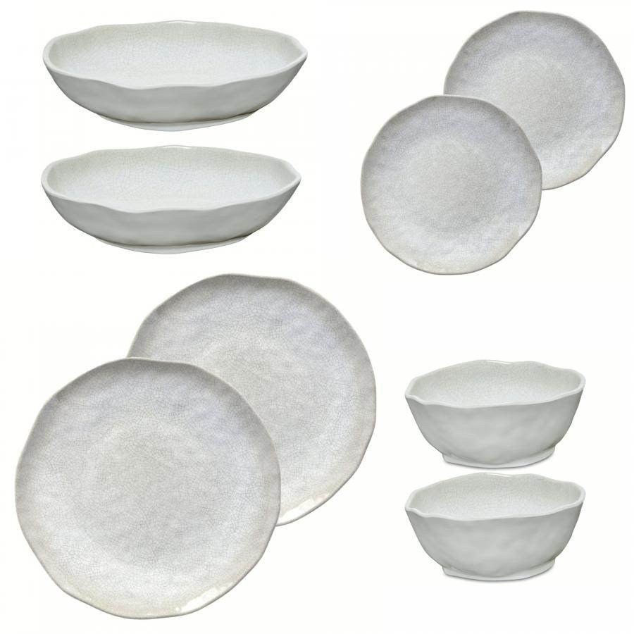 Melamin Geschirrset 8-teilig Atmosfera Taube