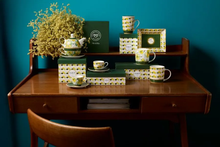 Porzellanbecher 2er Set MIRABILIA 350 ml "Libellula"