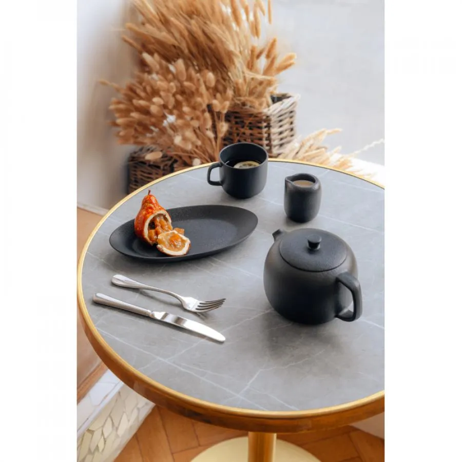 EQUINOXE TEETASSE MIT UNTERTASSE 200 ml in gusseisener optik