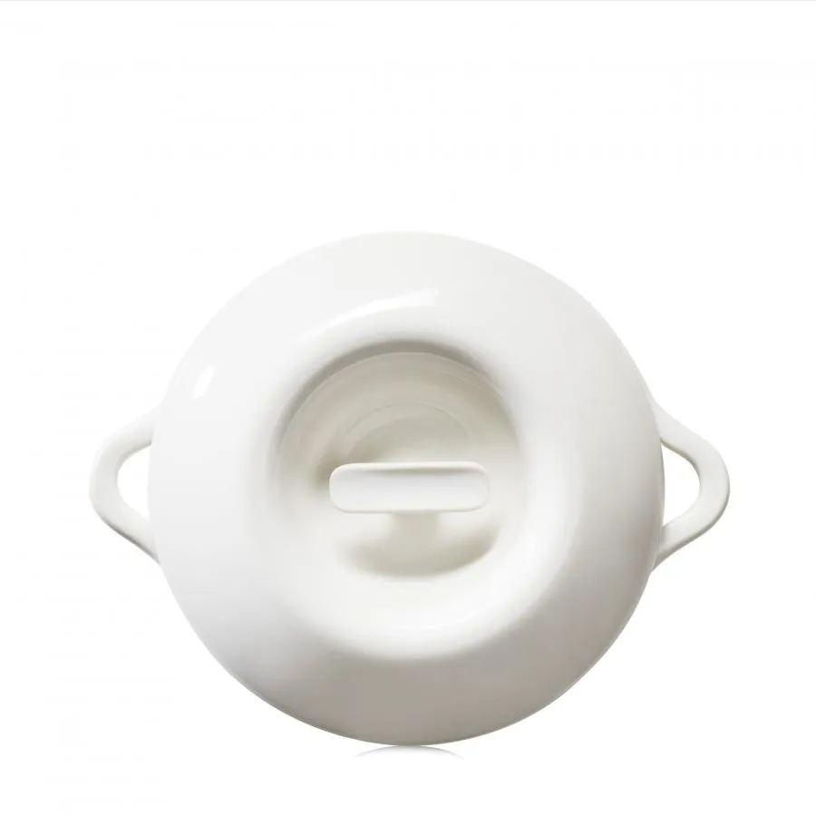 RUNDE INDUKTIONSKASSEROLLE 19 CM MIT PORZELLANDECKEL Alabaster Weiss RUNDE INDUKTIONSKASSEROLLE 19 CM MIT PORZELLANDECKEL Alabaster Weiss
