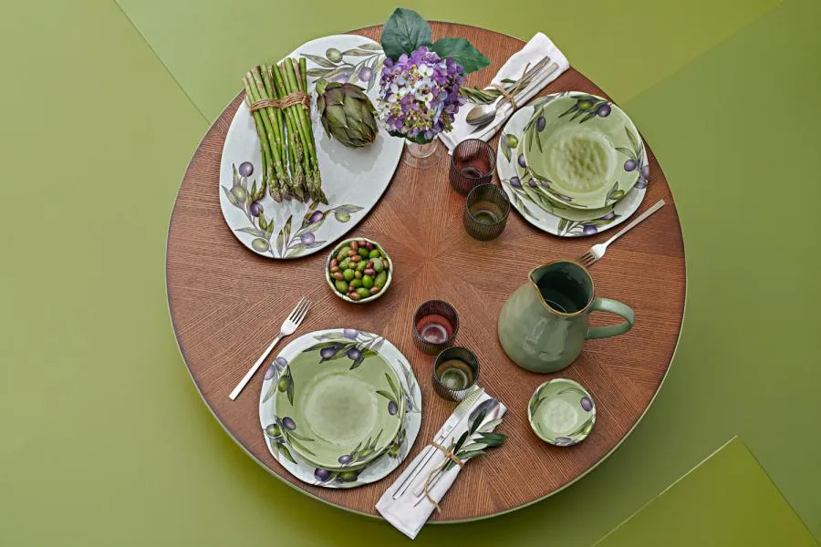 Geschirr 8 - teilig Olive Melamin