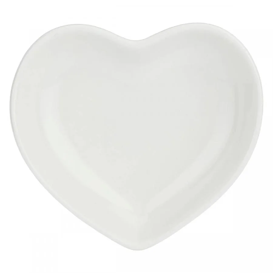 Herzschalen 12er Set Cupido La Porcellana Bianca Novo 7 x 7,5 x 2 cm