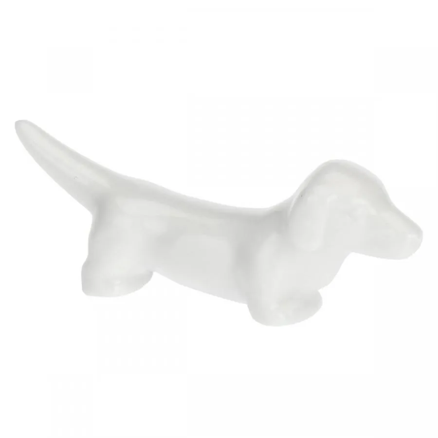 Besteckhalter 6er Set Hund "Appoggia Posate Cane" Fattoria La Porcellana Bianca Novo 7,5 cm