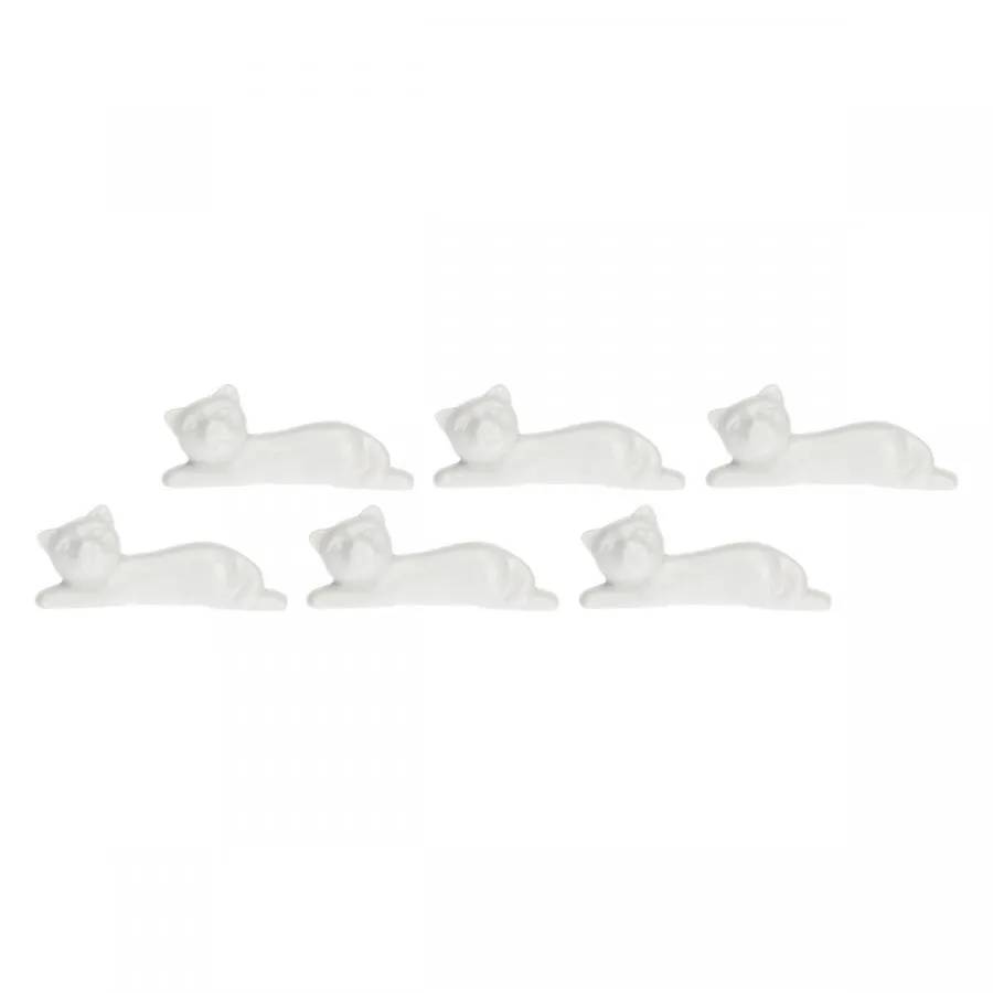 Besteckhalter 6er Set Katze "Appoggia Posate Gatto Fattoria 7,5 cm