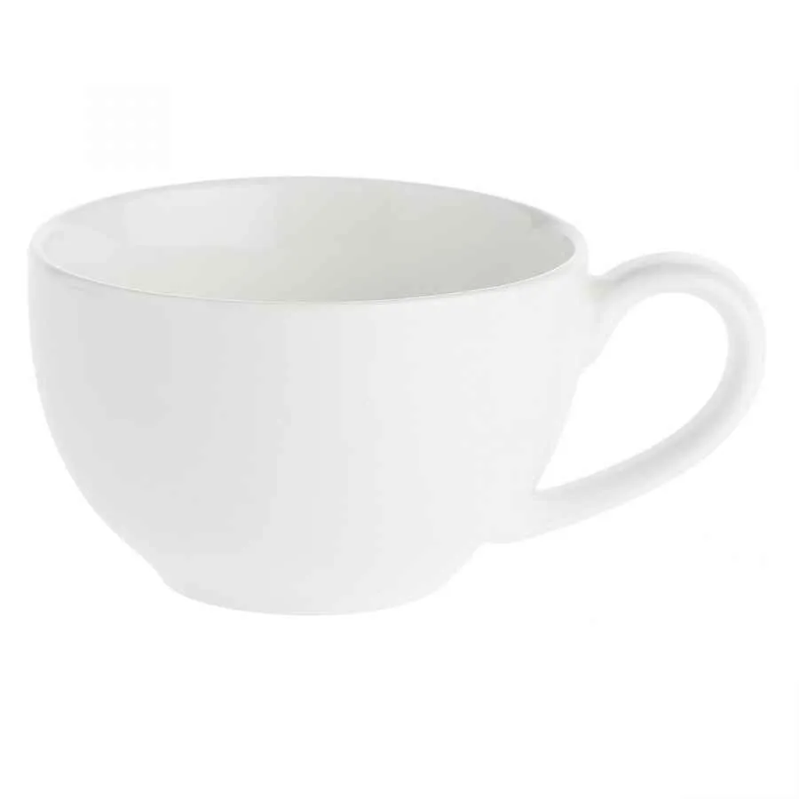 Teetasse mit Untertasse 220 ml Weiß Set 6 Stück