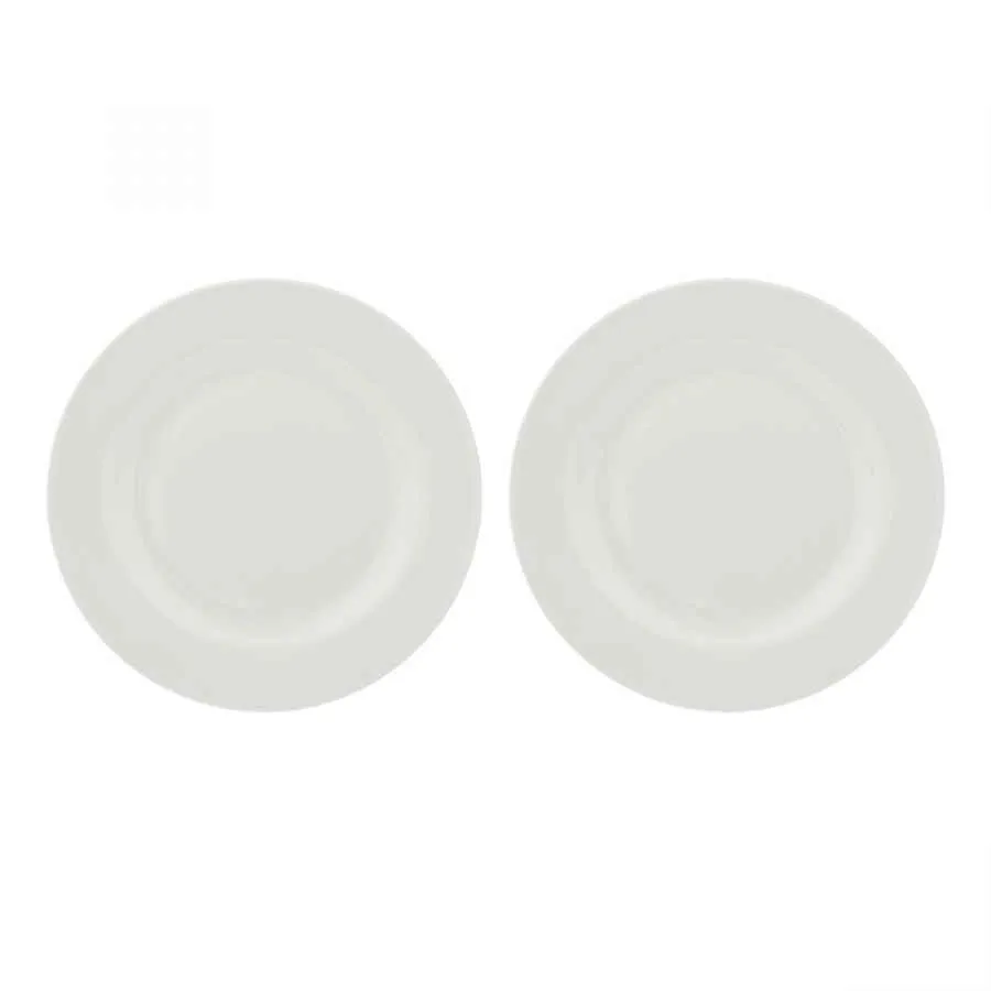 Speiseteller mit Fahne 27 cm Weiß Set 2 Stück