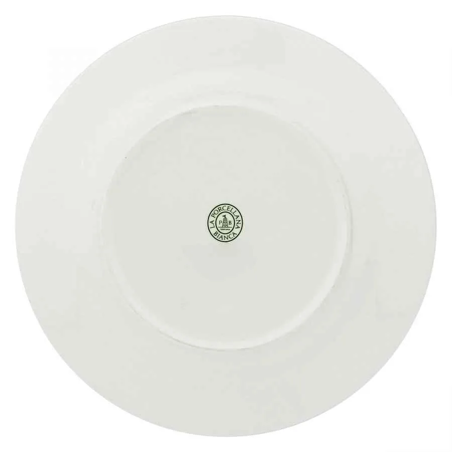 Speiseteller mit Fahne 27 cm Weiß Set 2 Stück
