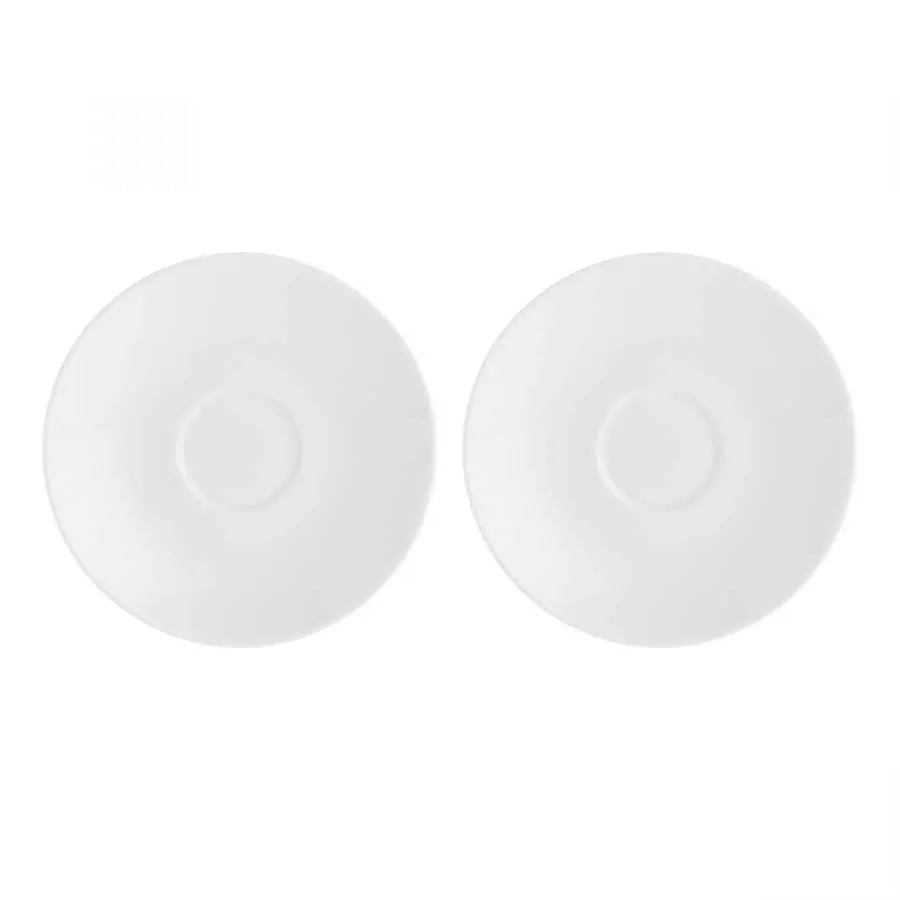 Tasse mit Untertasse 350 ml Weiß Set. 2 Stück
