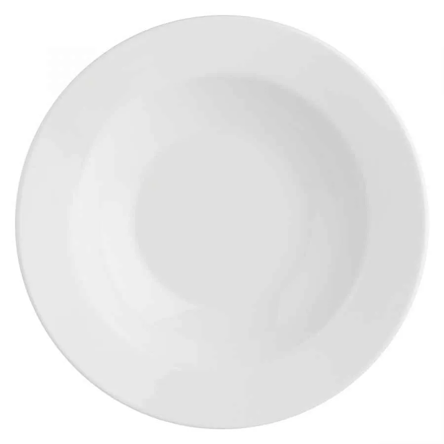 Suppenteller mit Fahne 23 cm Weiß Set 2 Stück