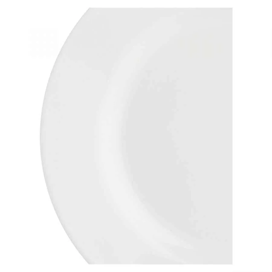 Teller mit Fahne 20 cm Weiß / Set 2 Stück