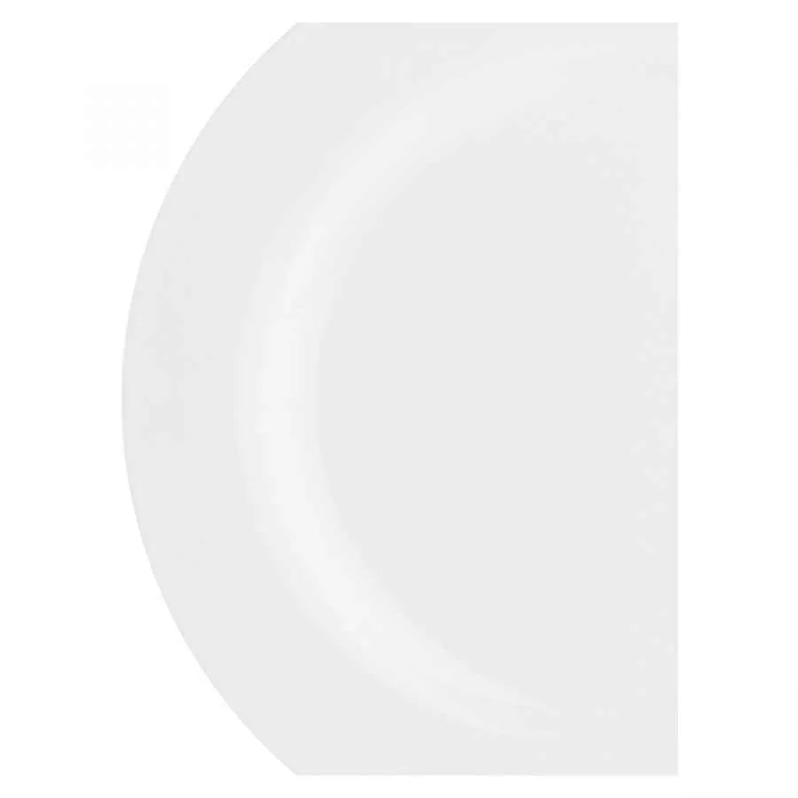 Servierplatte rund mit Fahne 30 cm Weiß
