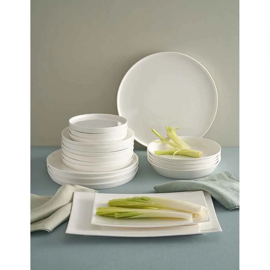 Servierplatte rechteckig Essenziale Gourmet 35 x 23 cm Weiß