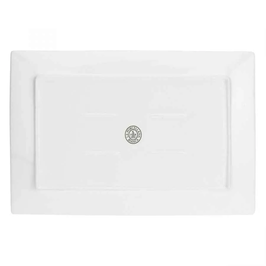 Servierplatte rechteckig Essenziale Gourmet 35 x 23 cm Weiß