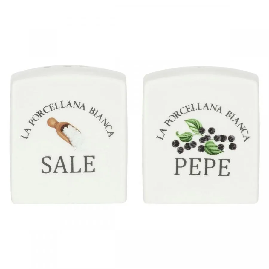 Salz/ Pfeffer Set 2 teilig La Porcellana Bianca Novo 3 x 6 x 6,5 cm