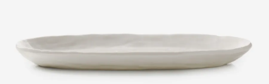 YLI OVALER TELLER 24.5 CM Alabaster Weiss YLI OVALER TELLER 24.5 CM Alabaster Weiss