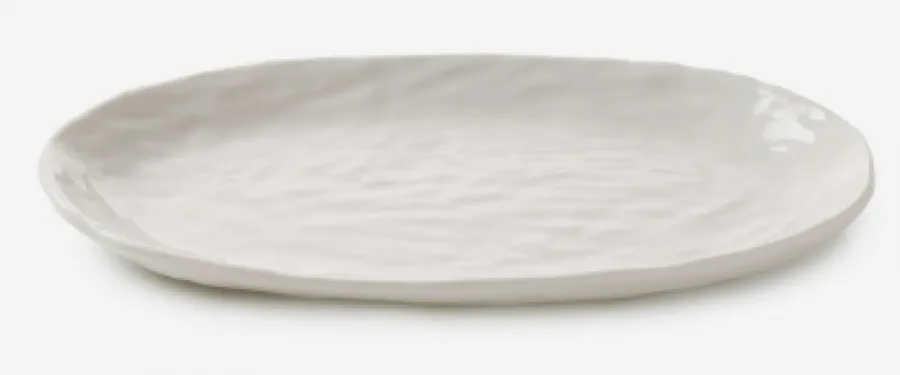 YLI OVALER TELLER 24.5 CM Alabaster Weiss YLI OVALER TELLER 24.5 CM Alabaster Weiss