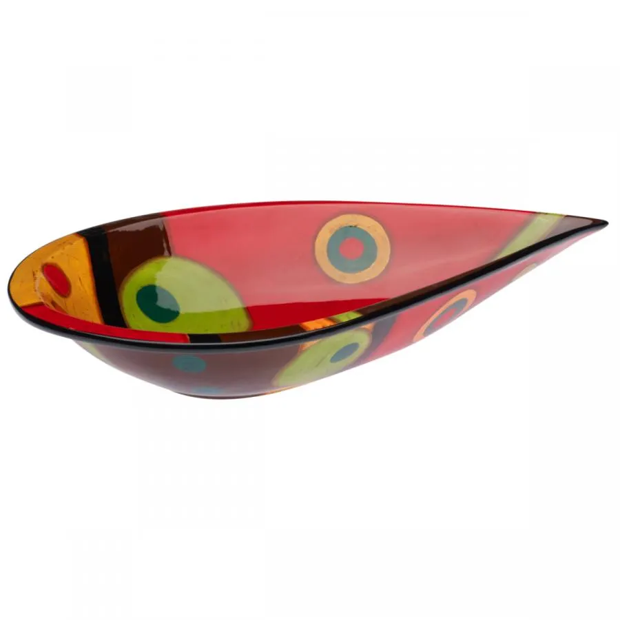 Schale oval 41cm handbemalt "SAMBA"