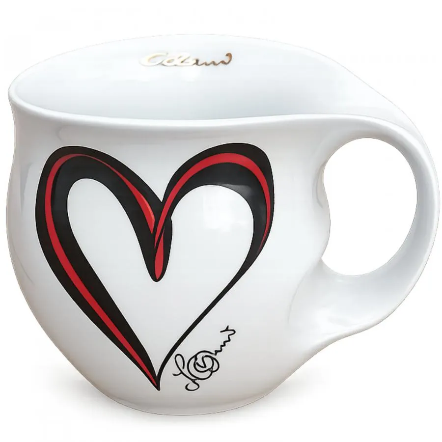 Luigi Colani Kaffeebecher XXL Heart red/black