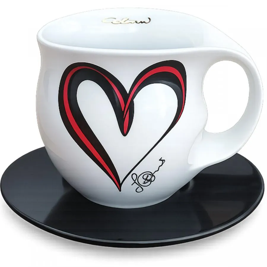 Luigi Colani Kaffeebecherset XXL Heart red/black