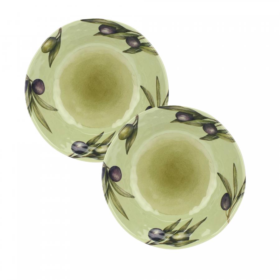 Geschirrset 8-teilig Olive Melamin