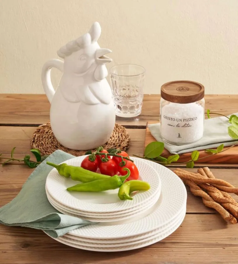 Karaffe/ Krug "Caraffone Gallo" Fattoria La Porcellana Bianca Novo 1,3 l