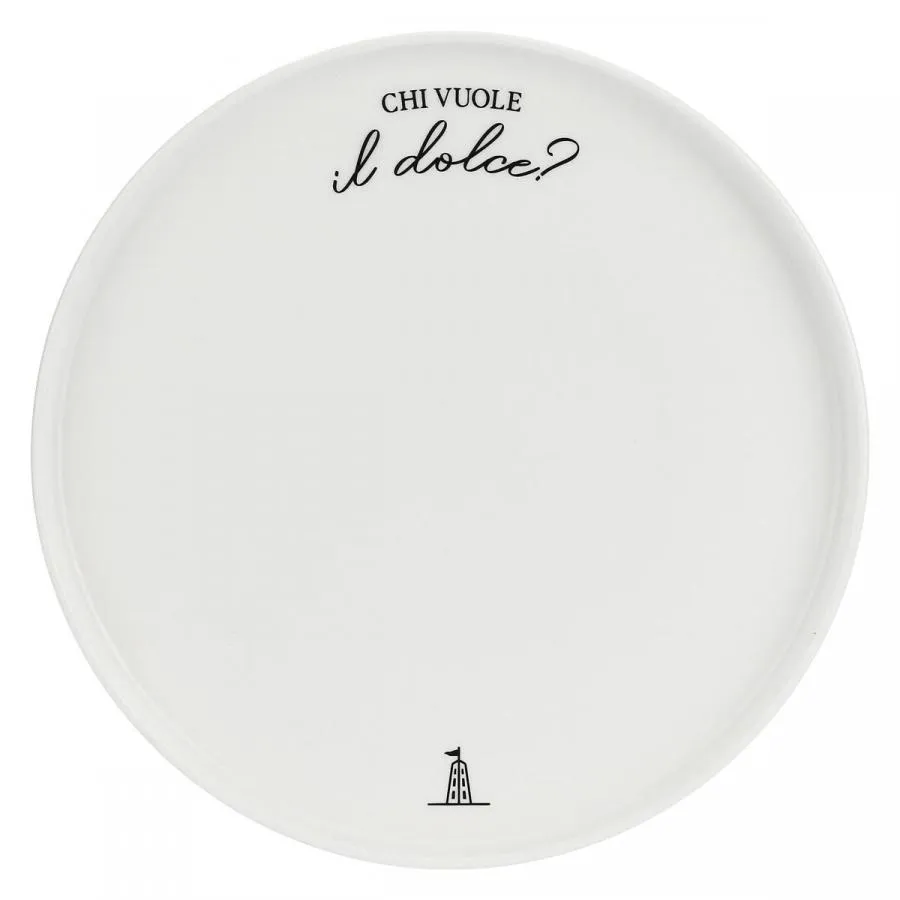 Tortenplatte auf Fuß I Garbati La Porcellana Bianca Novo 26 x 11 cm