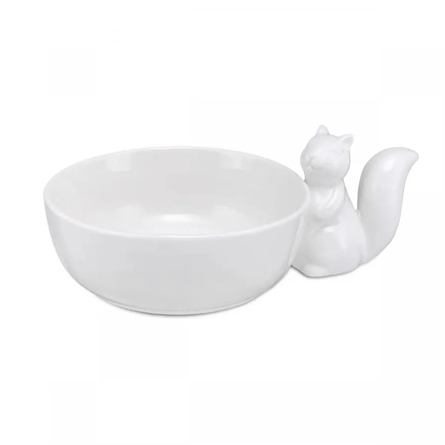 Servierschale Eichhörnchen "Ciotola Scoiattolo" Fattoria La Porcellana Bianca Novo 16,5 x 9 cm