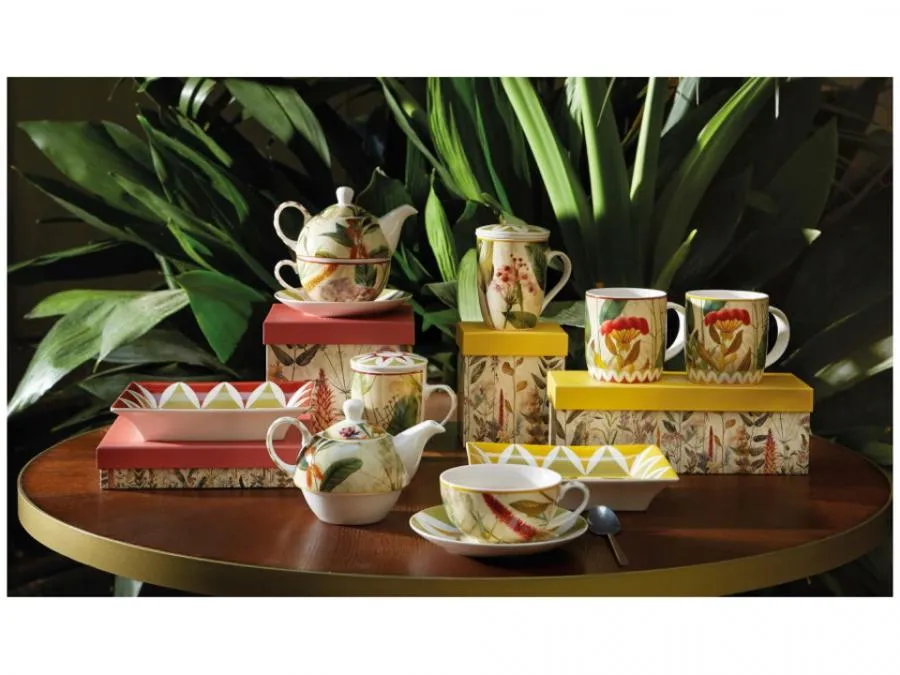 Espressotassen mit Untertassen 2er Set MIRABILIA 90 ml gelb