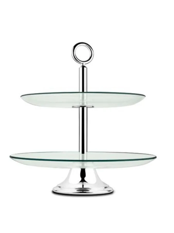 Etagere Glas, rund, 2-fach