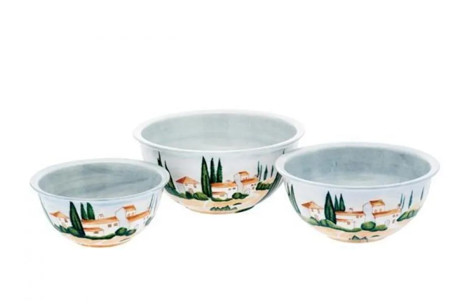 Schüssel rund 30cm handbemalt "SIENA" Schüssel rund 30cm handbemalt "SIENA"
