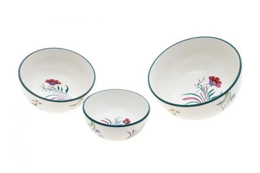 Schale rund 24cm handb."BLÜTENZAUBER"