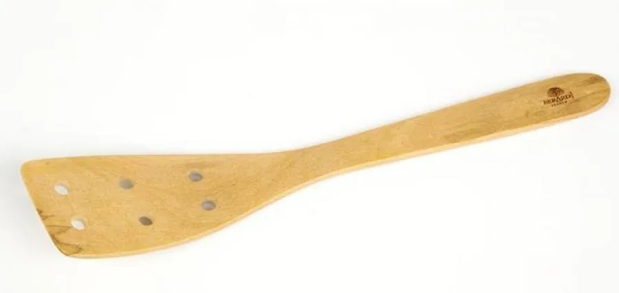 Gebogener Wender mit 6 Löchern 30 cm "CONTOUR" Olivenholz