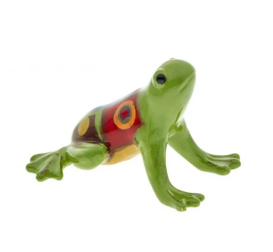 Frosch 12cm handbemalt "SAMBA" Frosch 12cm handbemalt "SAMBA"