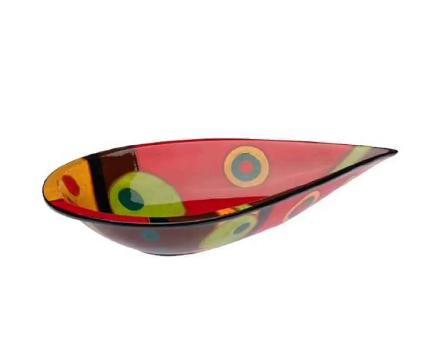 Schale oval 41cm handbemalt "SAMBA" Schale oval 41cm handbemalt "SAMBA"