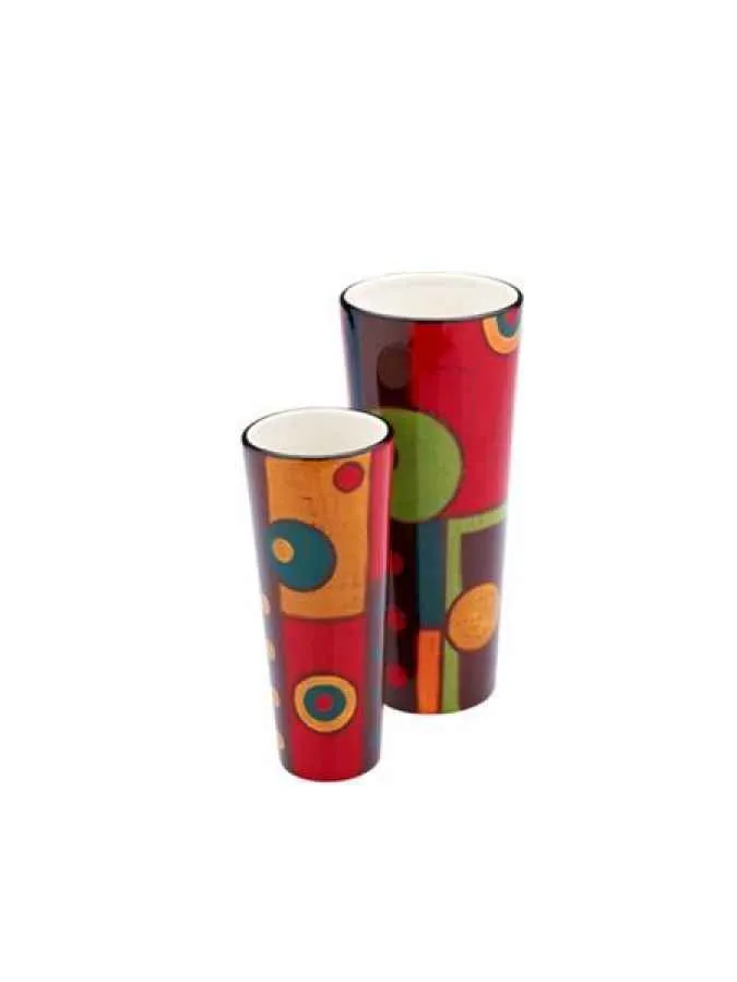 Vase 20cm handbemalt "SAMBA" Vase 20cm handbemalt "SAMBA"