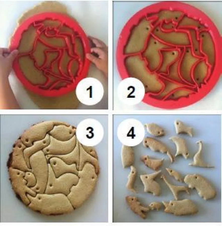 Plätzchen Puzzle "Tiere" 5er-Set Ausstechformen mit Zubehör
