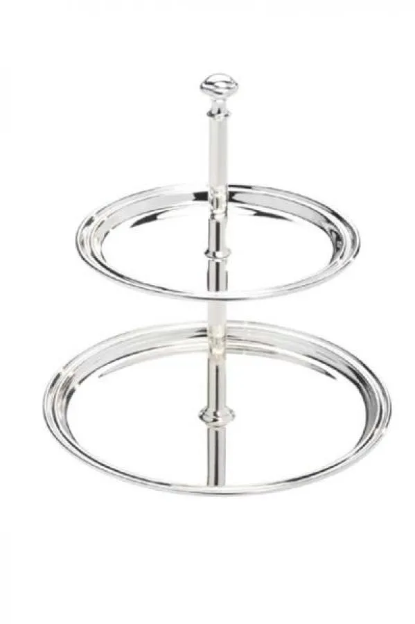 Versilberte Etagere Elegance, 2-fach Versilberte Etagere Elegance, 2-fach