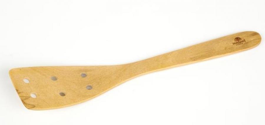 Gebogener Wender mit 6 Löchern 30 cm "CONTOUR" Olivenholz
