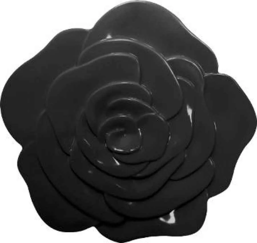 Topfuntersetzer Rose schwarz Topfuntersetzer Rose schwarz