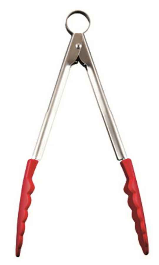Zange Verschließbar Silikon rot 24cm Zange Verschließbar Silikon rot 24cm