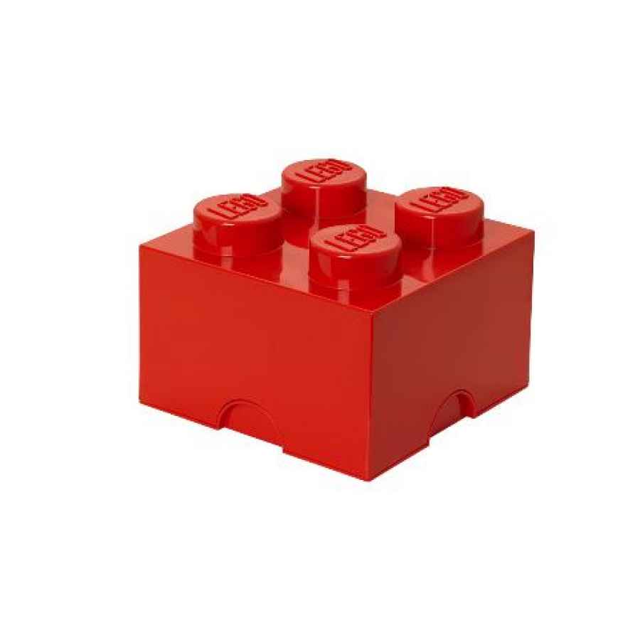 LEGO Aufbewahrungsstein 4 rot