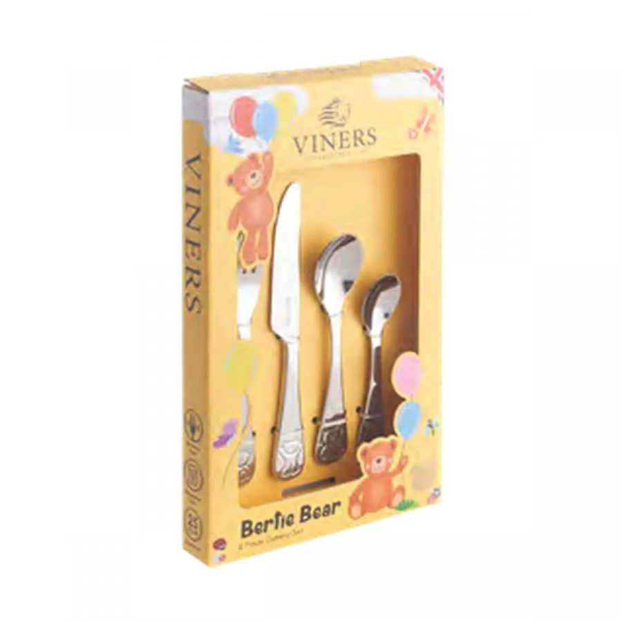 Viners Kinderbesteck 4er-Set Bär Edelstahl