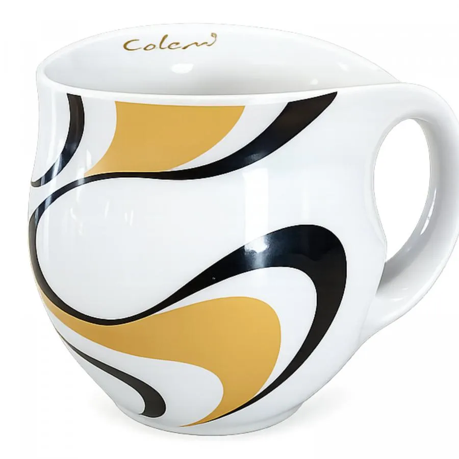 Luigi Colani Porzellan Kaffeebecher XXL wave gold / black