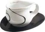 Luigi Colani Porzellan Espresso Tasse mit Untertasse loop black